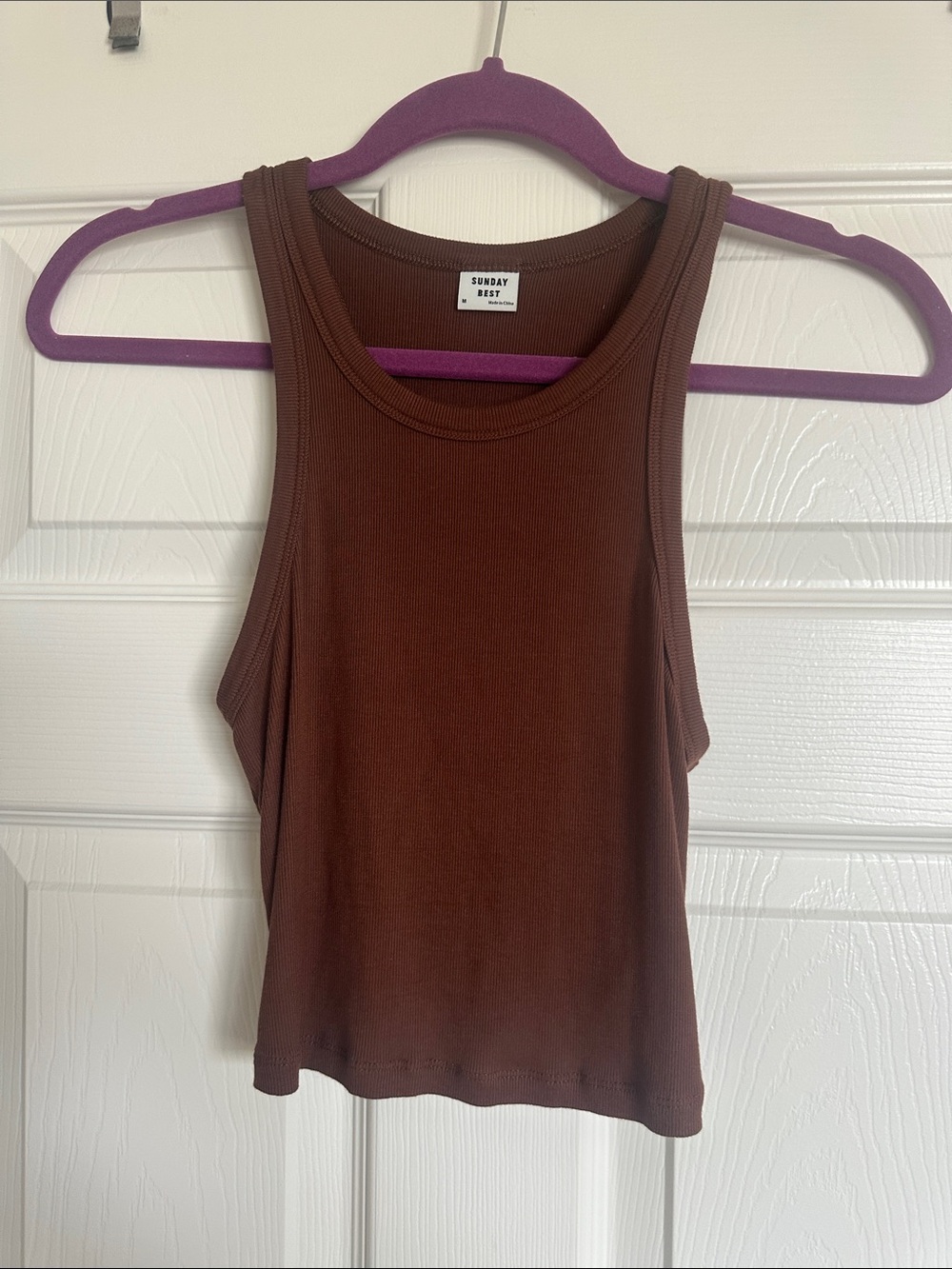 Sunday Best Chocolate Brown Ribbed Tank Top